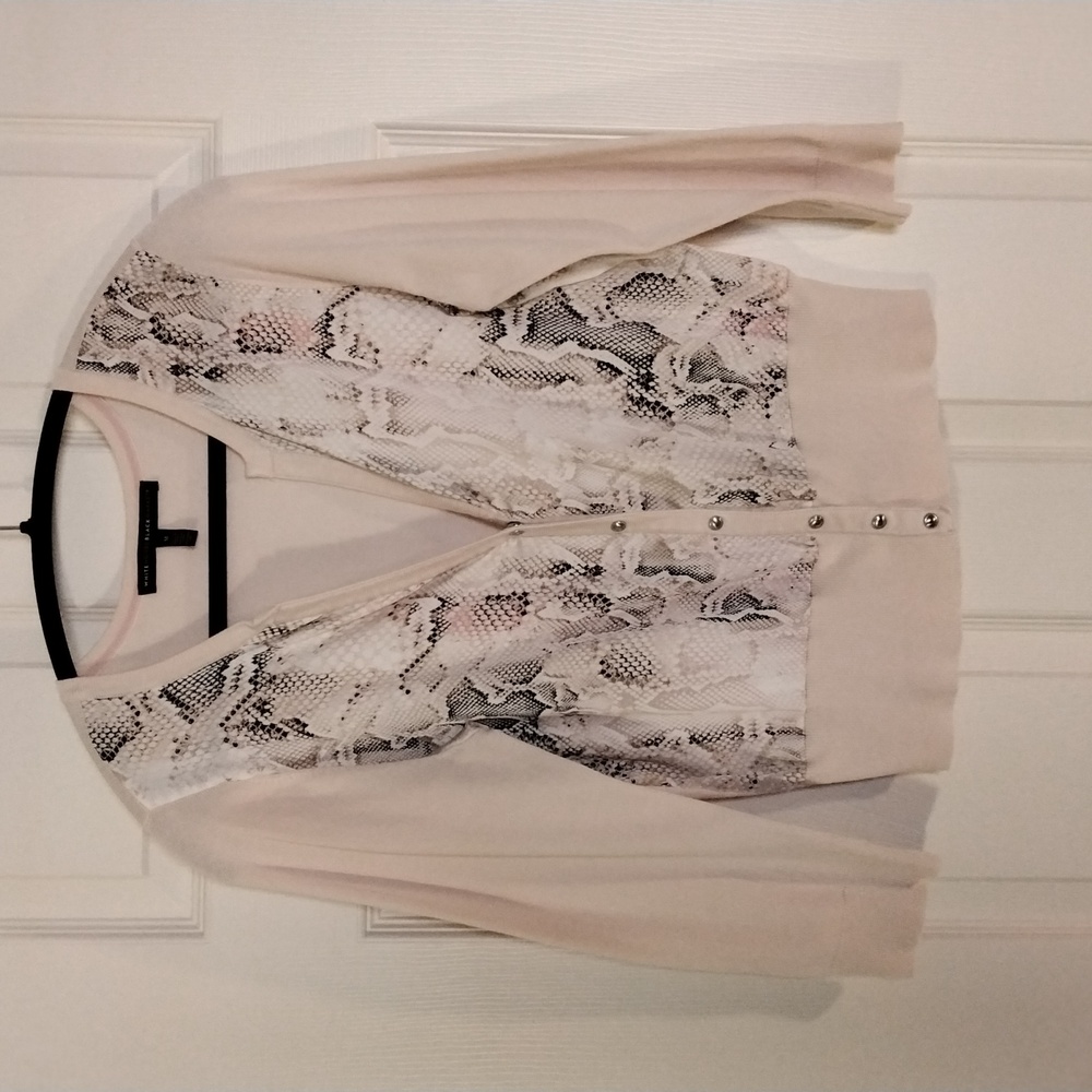 White House Black Market Beige Cardigan